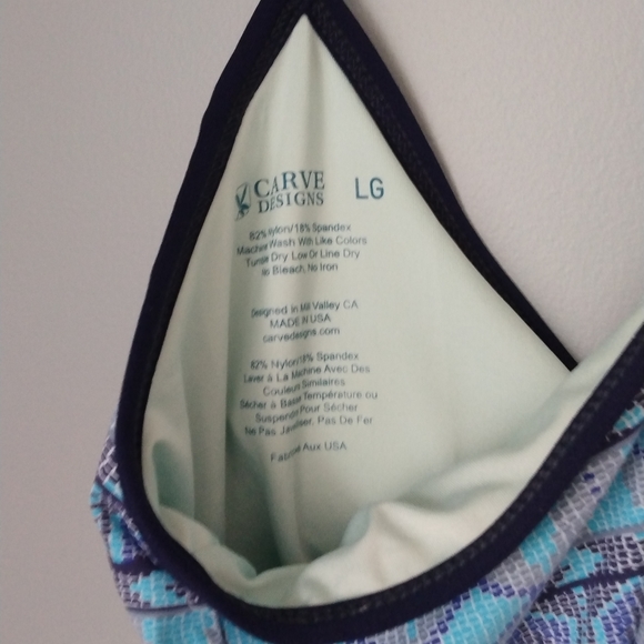 CARVE DESIGNS Bathing Suit Top Tankini  with built in bra - Picture 5 of 6